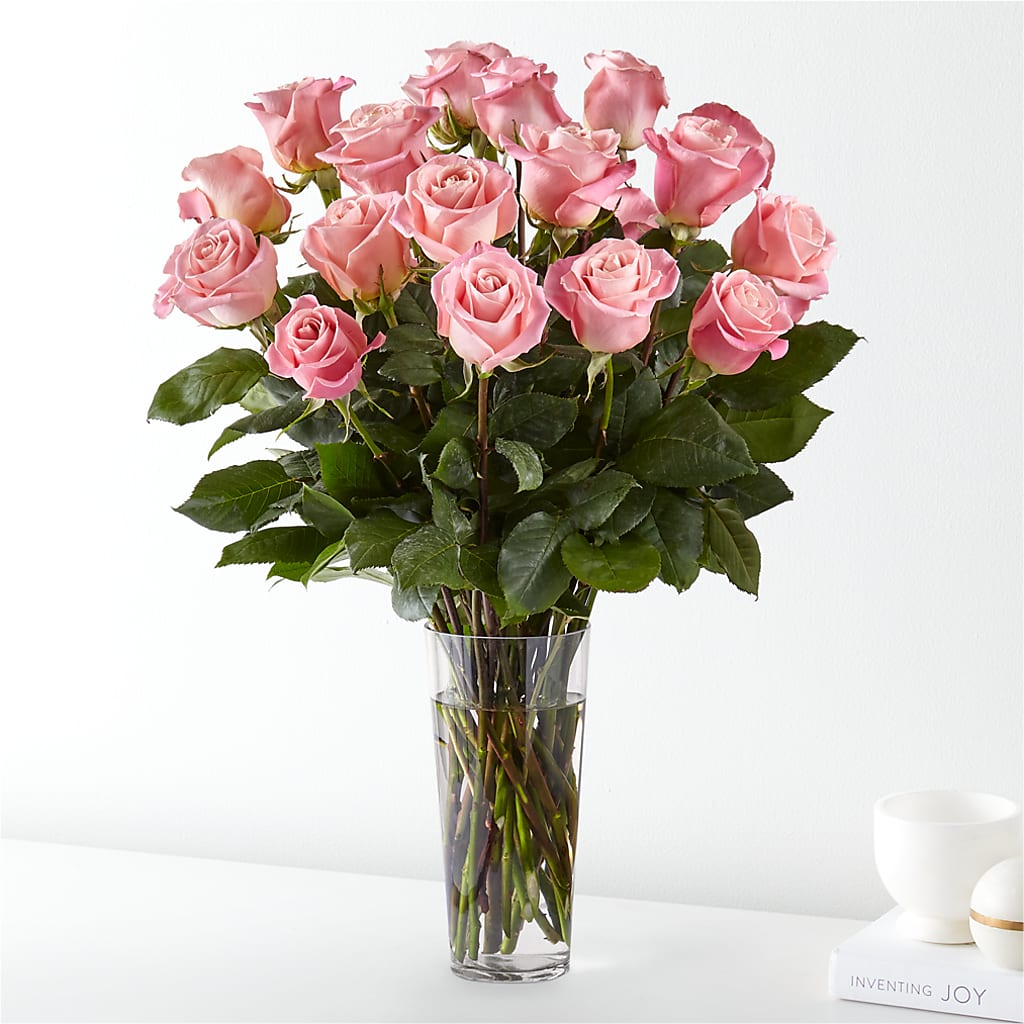 Long Stem Pink Rose Bouquet – Grand Flowers/irish Rose, Novi MI