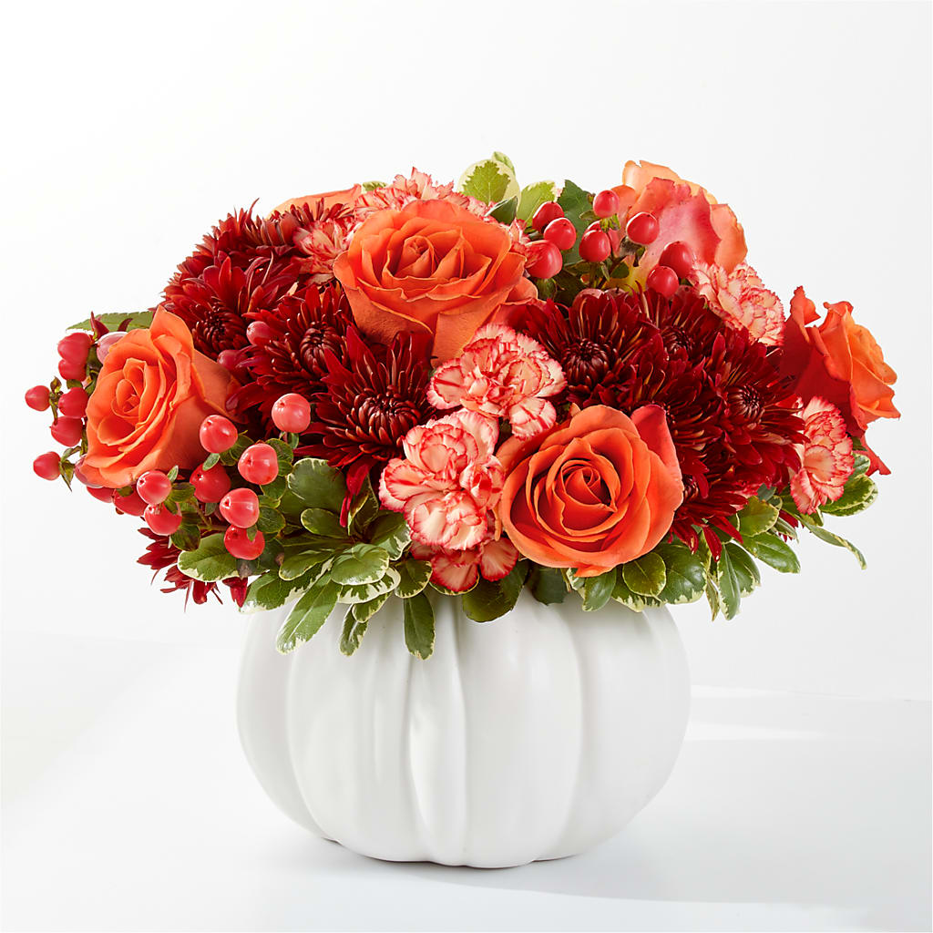 Autumn Air Pumpkin Bouquet – Grand Flowers/irish Rose, Novi MI