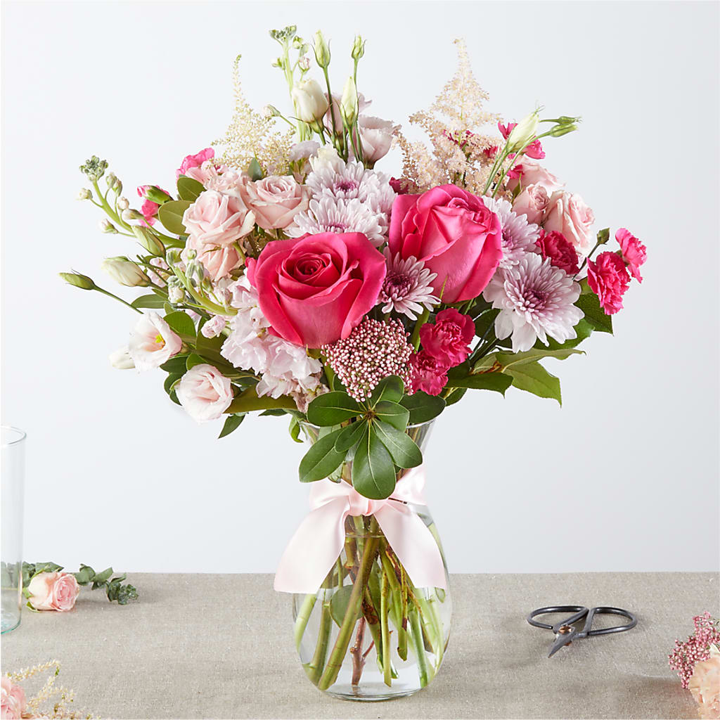 Pink Ribbon - A Florist Original – Grand Flowers/irish Rose, Novi MI
