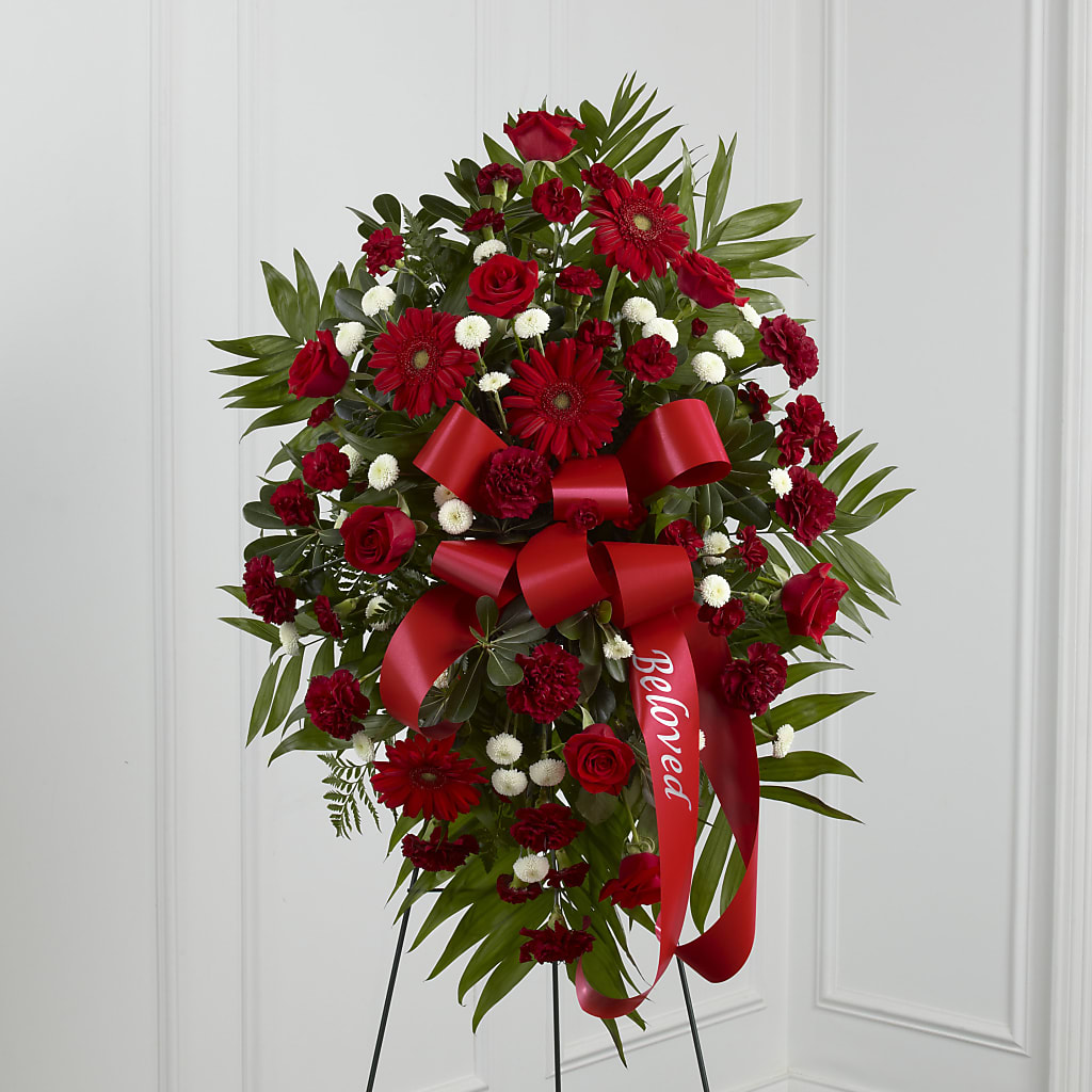 Treasured Memories Standing Spray – Grand Flowers/irish Rose, Novi MI