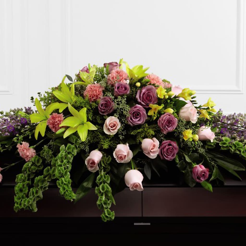 Forever Beloved Casket Spray – Grand Flowers/irish Rose, Novi MI