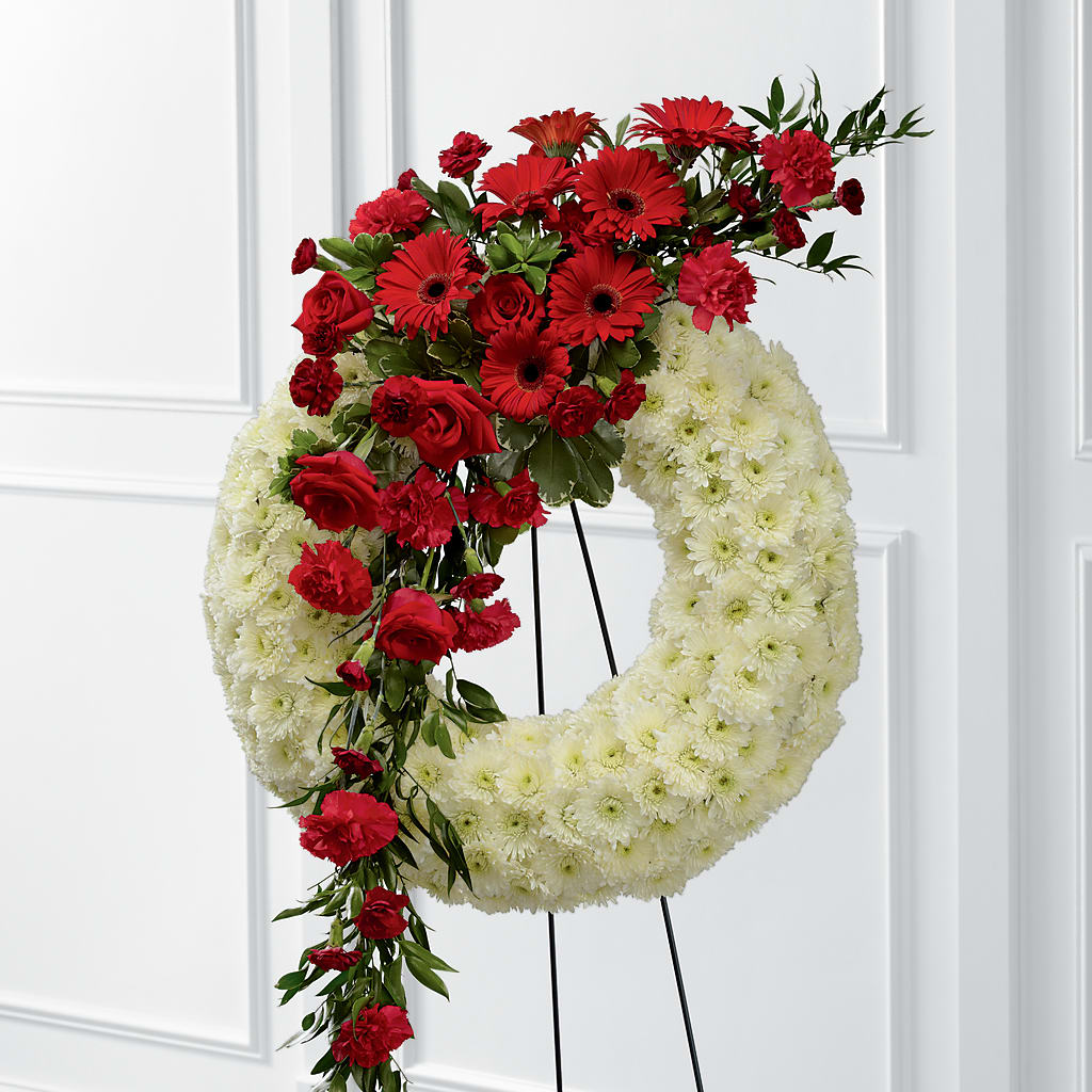 Graceful Tribute Wreath – Grand Flowers/irish Rose, Novi MI