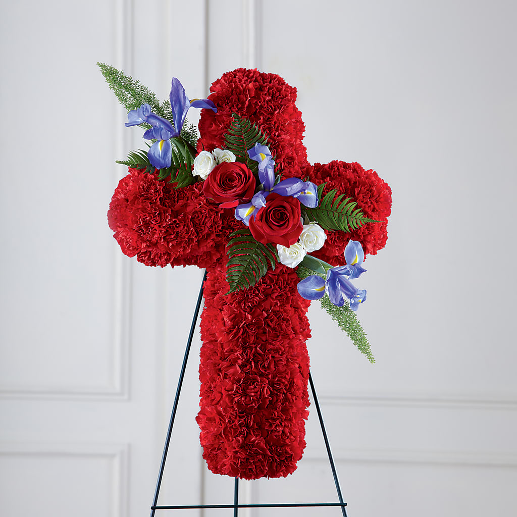 Faithful Hero Floral Cross – Grand Flowers/irish Rose, Novi MI