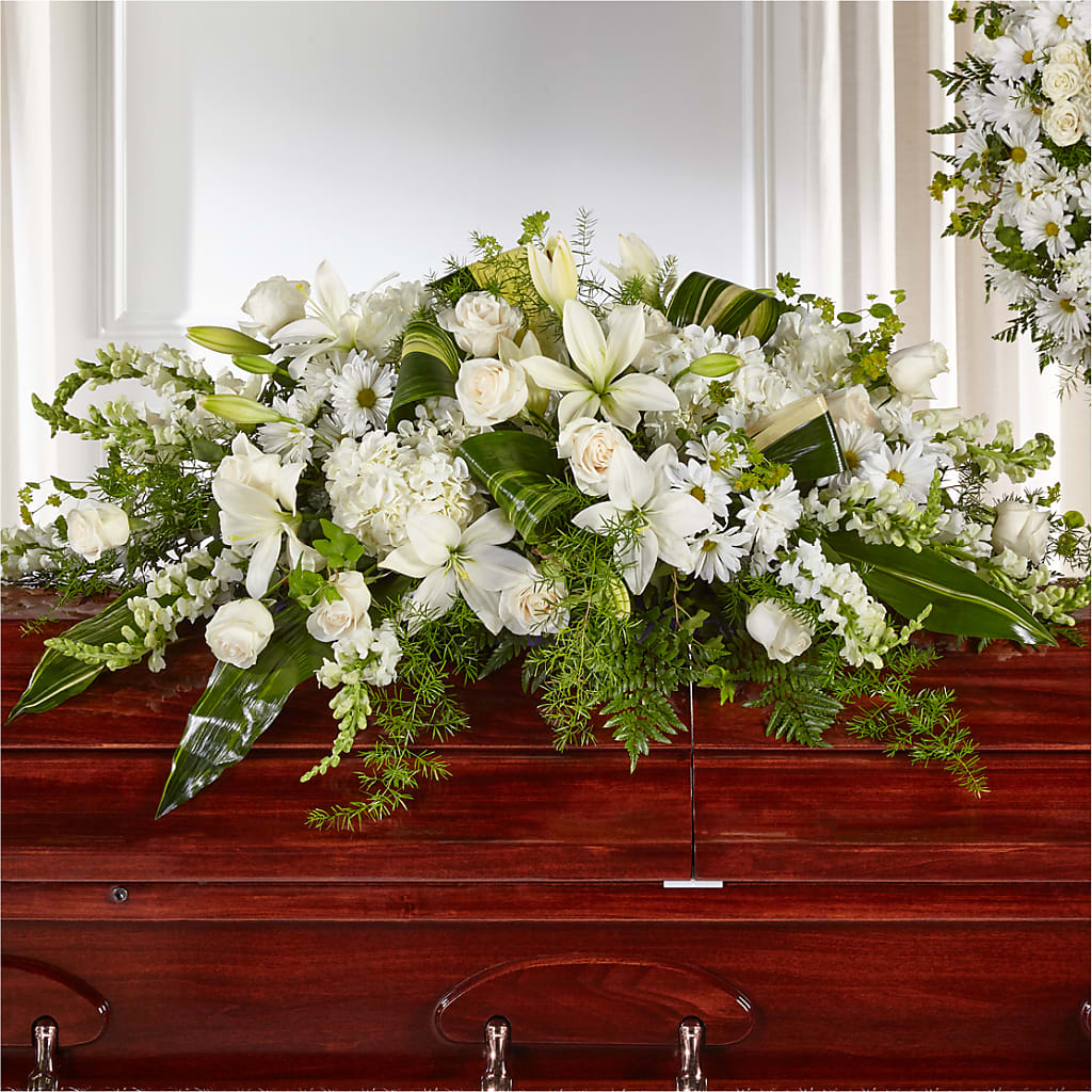 Abundance Casket Spray – Grand Flowers/irish Rose, Novi MI
