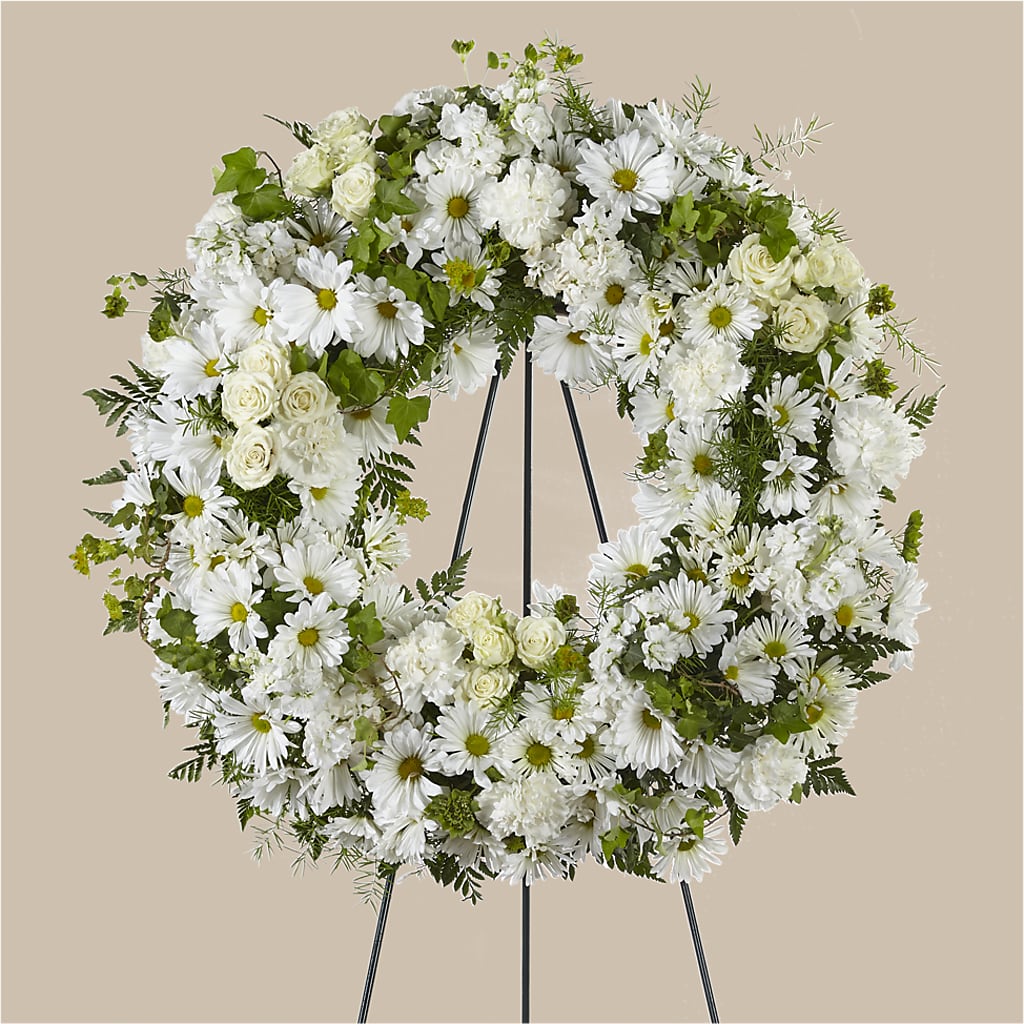 Faithful Wishes Wreath – Grand Flowers/irish Rose, Novi MI