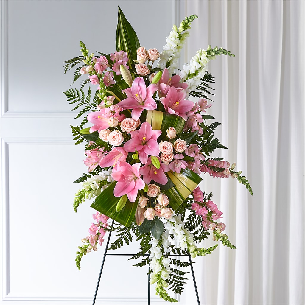 Elegant Embrace Standing Spray – Grand Flowers/irish Rose, Novi MI
