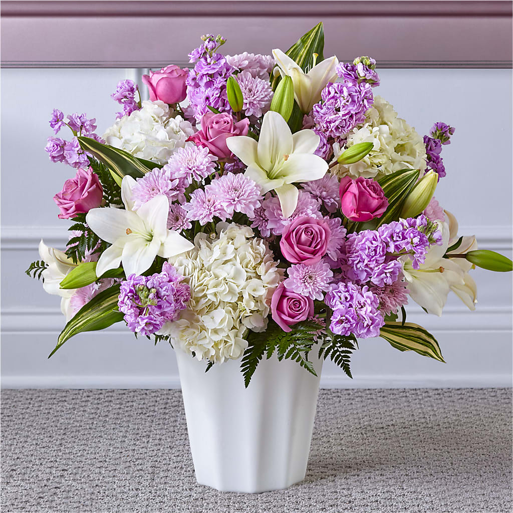 Heaven Sent Floor Basket – Grand Flowers/irish Rose, Novi MI