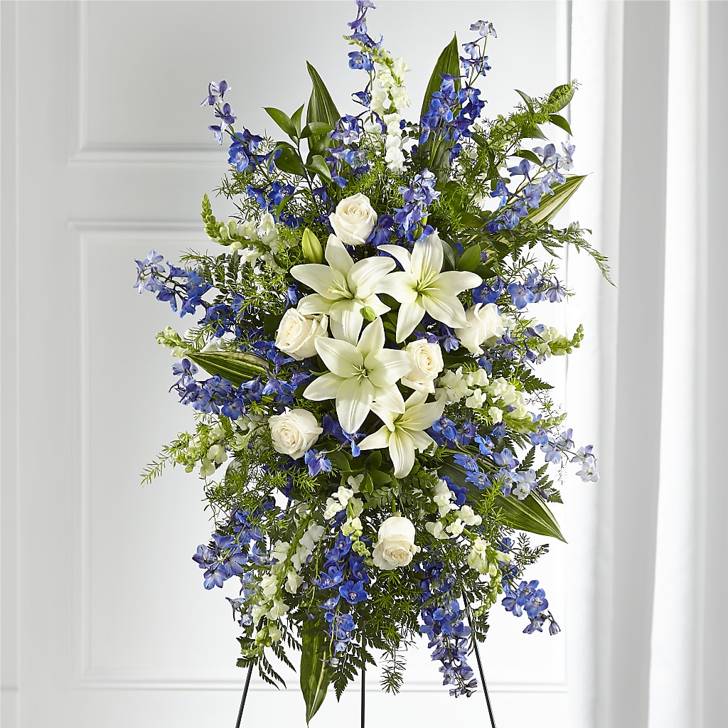 Faithful Friend Standing Spray – Grand Flowers/irish Rose, Novi MI