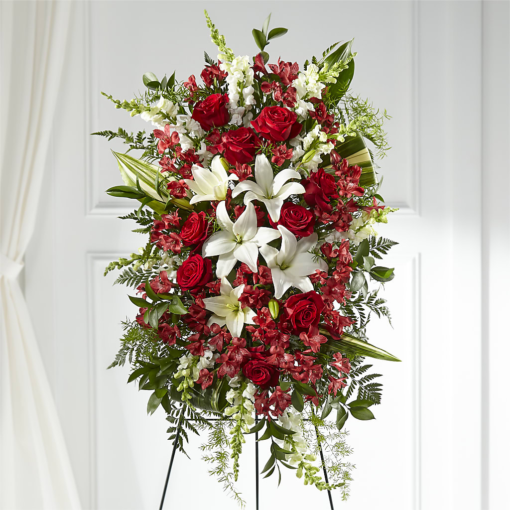 Everlasting Memory Standing Spray – Grand Flowers/irish Rose, Novi MI