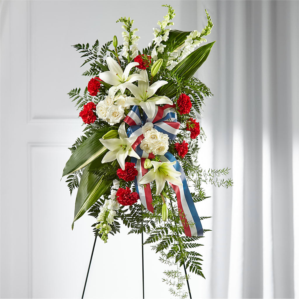 Stars of Life Standing Spray – Grand Flowers/irish Rose, Novi MI