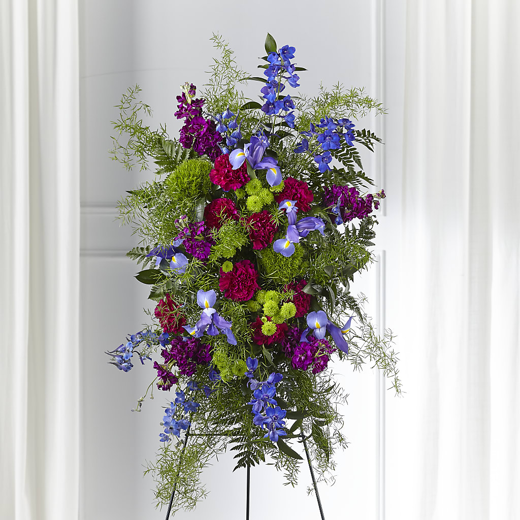 Heavenly Skies Standing Spray – Grand Flowers/irish Rose, Novi MI
