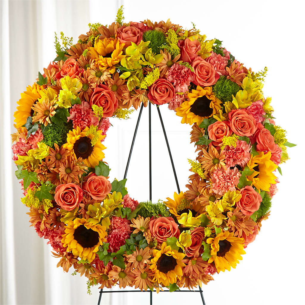 Autumnal Memories Wreath (Standard) – Grand Flowers/irish Rose, Novi MI