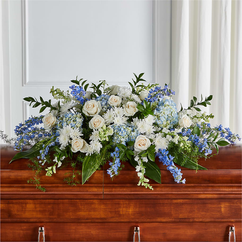 Timeless Essence Casket Spray – Grand Flowers/irish Rose, Novi MI