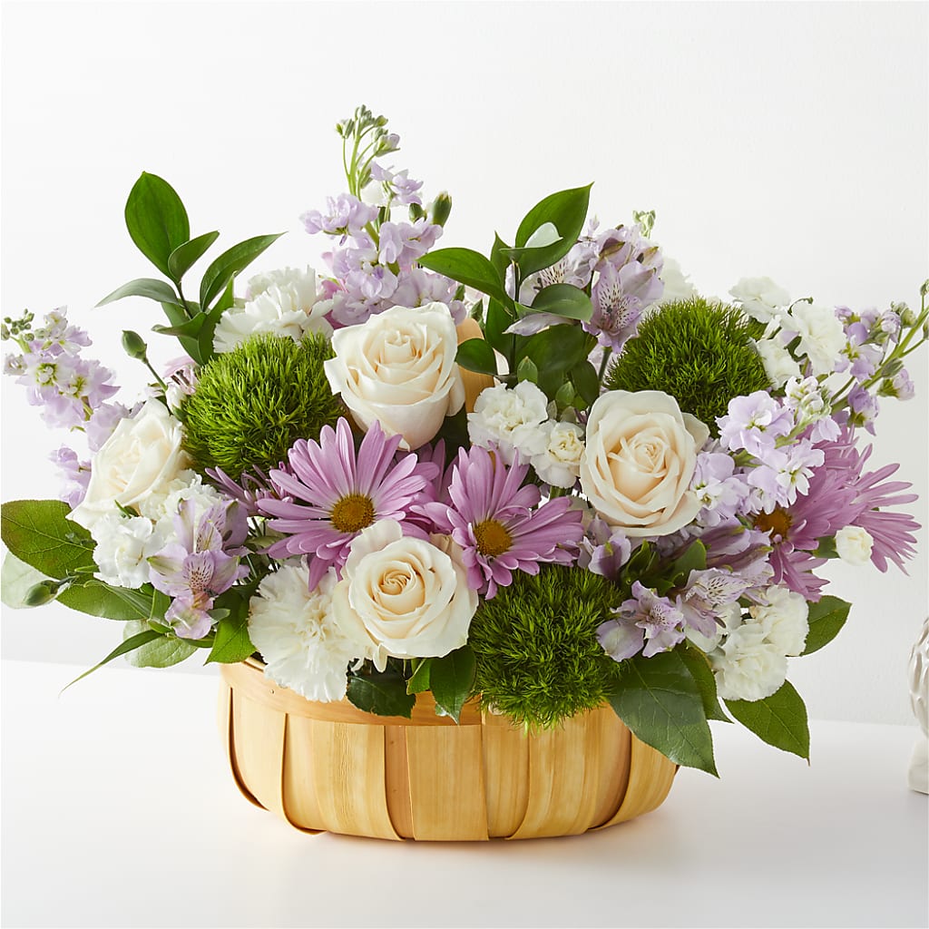 Peace & Love Basket – Grand Flowers/irish Rose, Novi MI