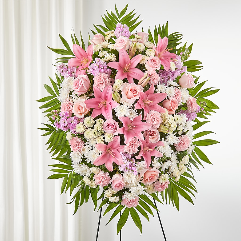 Offering Solace Standing Spray – Grand Flowers/irish Rose, Novi MI