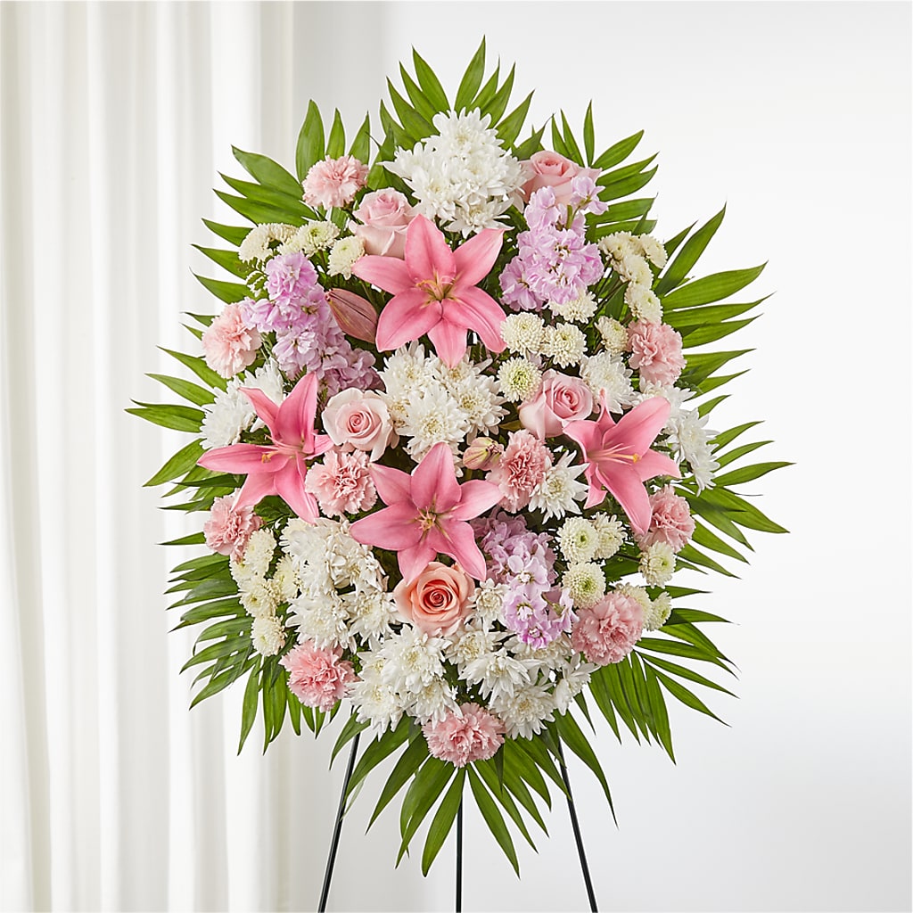 Offering Solace Standing Spray – Grand Flowers/irish Rose, Novi MI