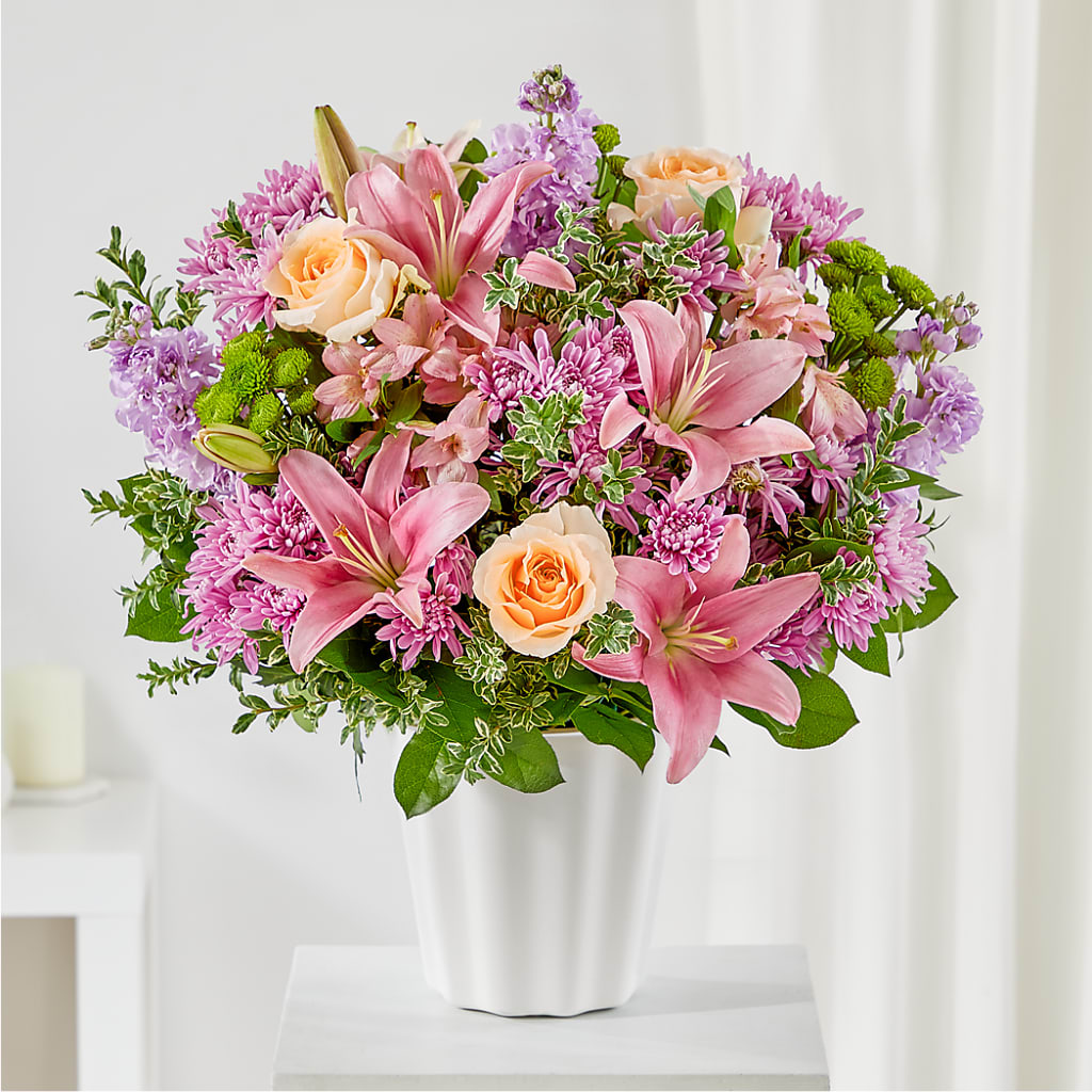 Supportive Embrace Tabletop Basket – Grand Flowers/irish Rose, Novi MI