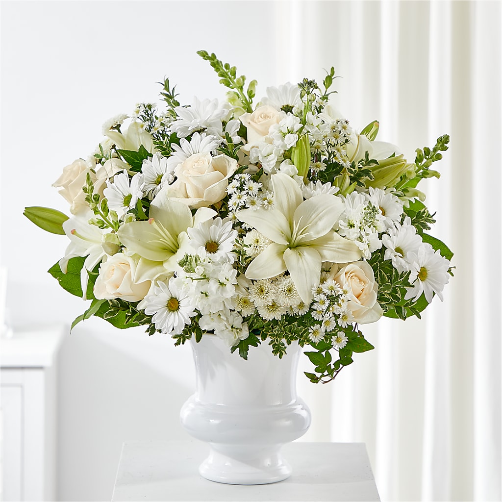 Uplifting Urn Arrangement – Grand Flowers/irish Rose, Novi MI