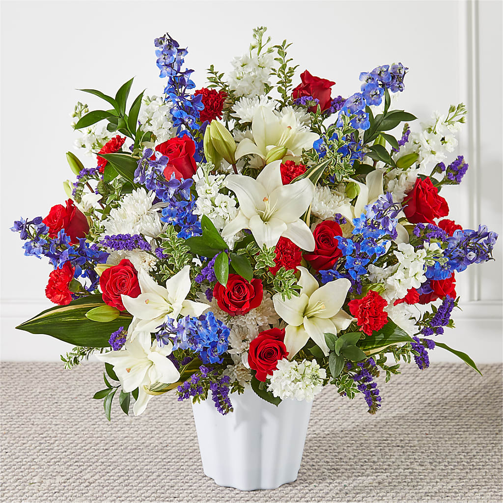 Consoled Floor Basket – Grand Flowers/irish Rose, Novi MI