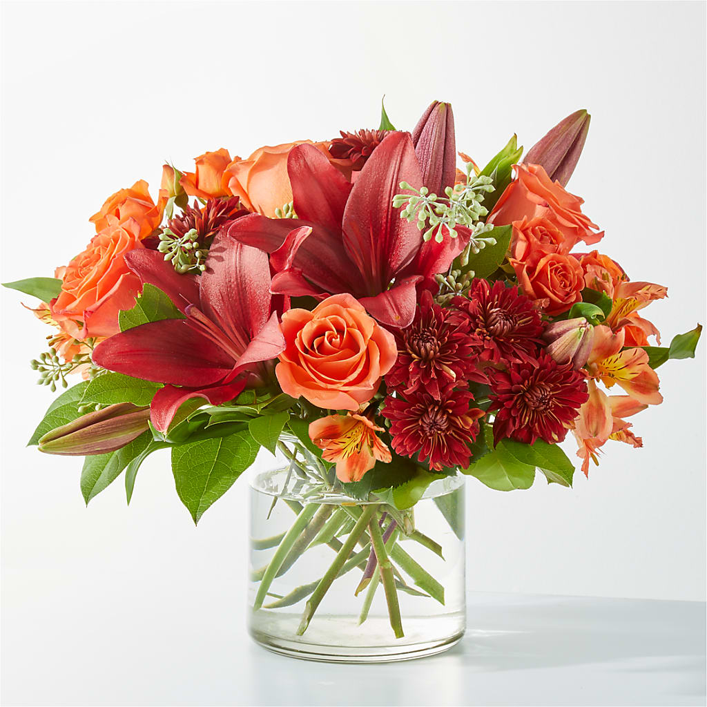 Crimson Leaves Bouquet – Grand Flowers/irish Rose, Novi MI