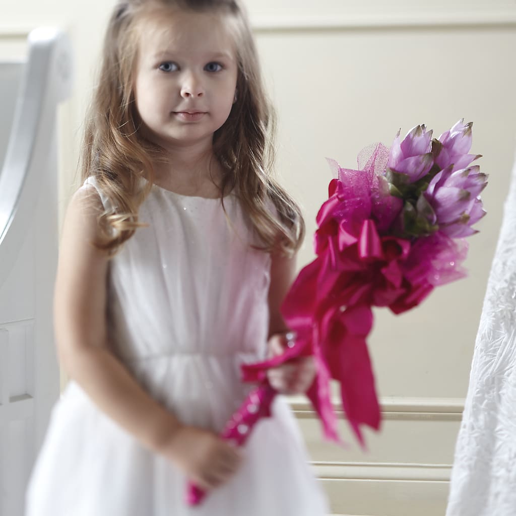 Sparkle Pink Flower Girl Bouquet – Grand Flowers/irish Rose, Novi MI