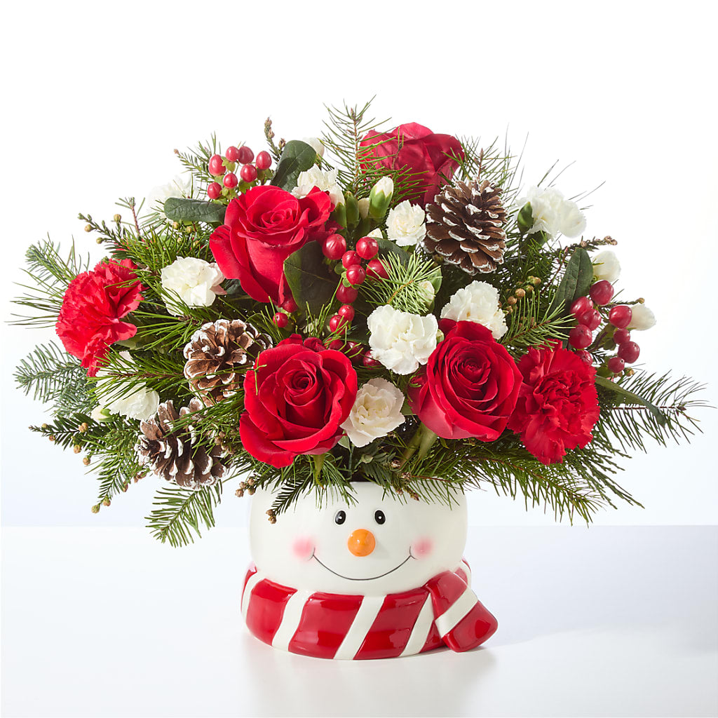 Jolly Snowman Bouquet –  Grand Flowers/irish Rose, Novi MI