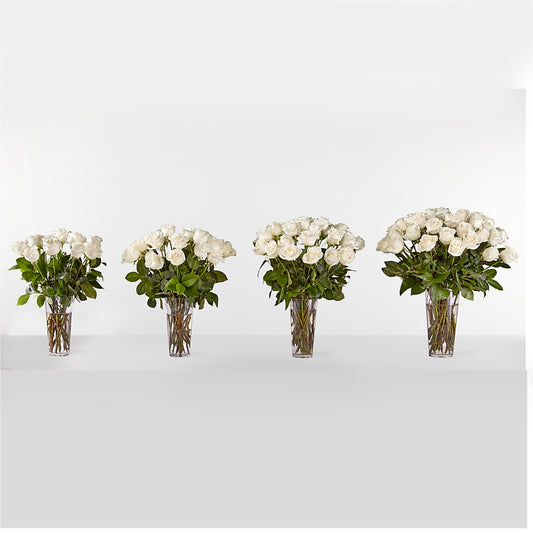 Long Stem White Rose Bouquet –  Grand Flowers/irish Rose, Novi MI