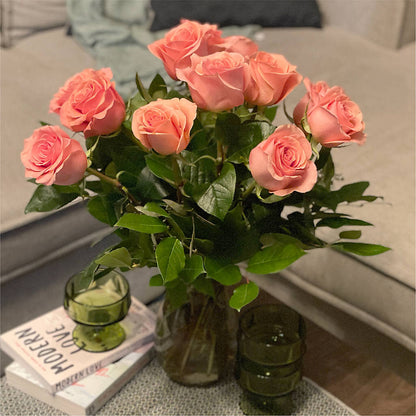 Long Stem Pink Rose Bouquet –  Grand Flowers/irish Rose, Novi MI