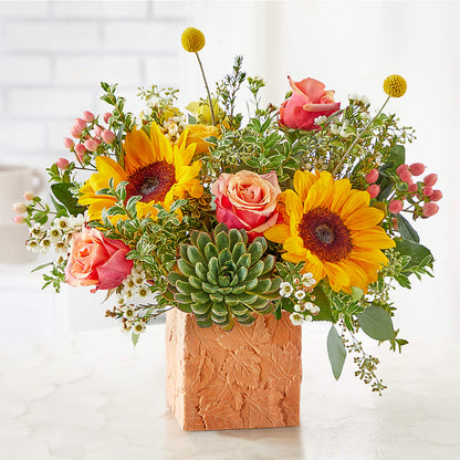Sunflower Season Bouquet –  Grand Flowers/irish Rose, Novi MI
