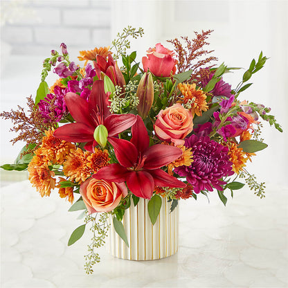 Burgundy Landscape Bouquet –  Grand Flowers/irish Rose, Novi MI