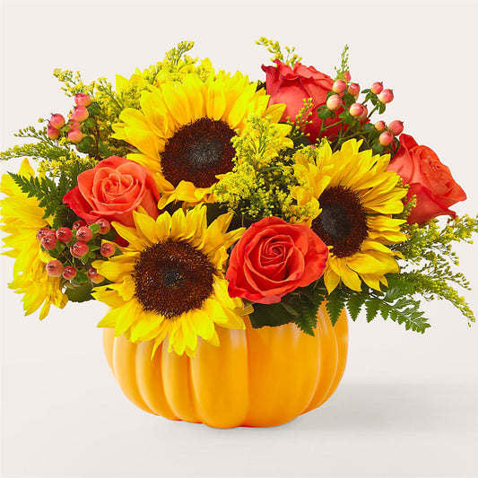 Pick of the Patch Pumpkin Bouquet –  Grand Flowers/irish Rose, Novi MI