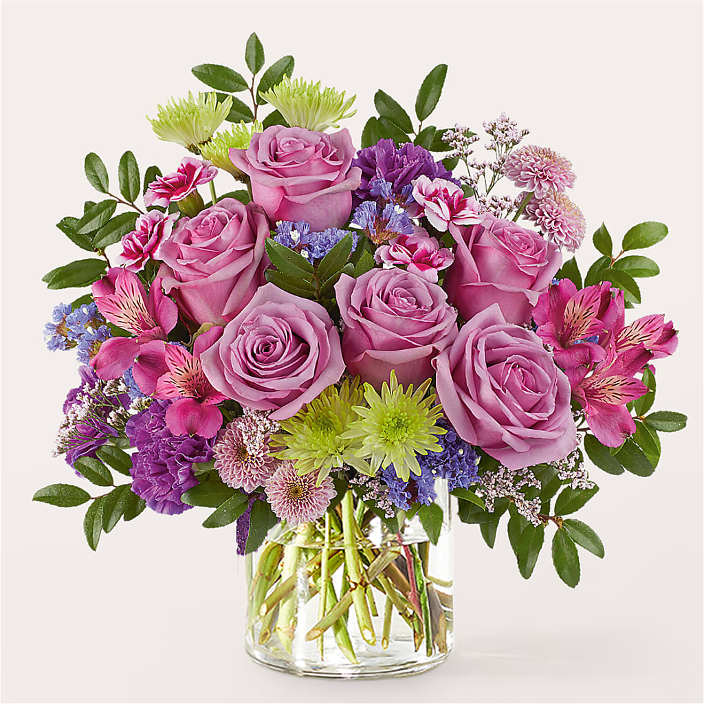 Glass Half Full Bouquet –  Grand Flowers/irish Rose, Novi MI