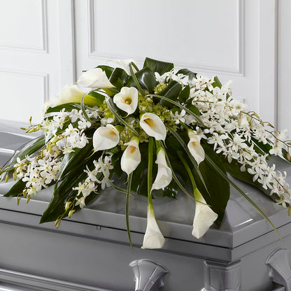 Angel Wings Casket Spray –  Grand Flowers/irish Rose, Novi MI