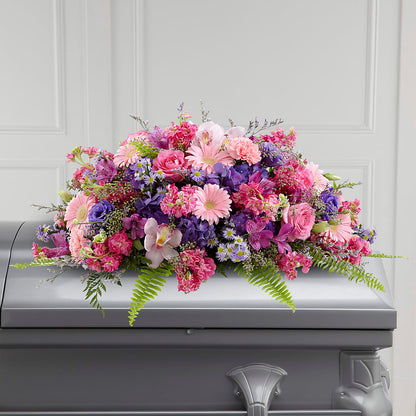 Glorious Garden Casket Spray –  Grand Flowers/irish Rose, Novi MI