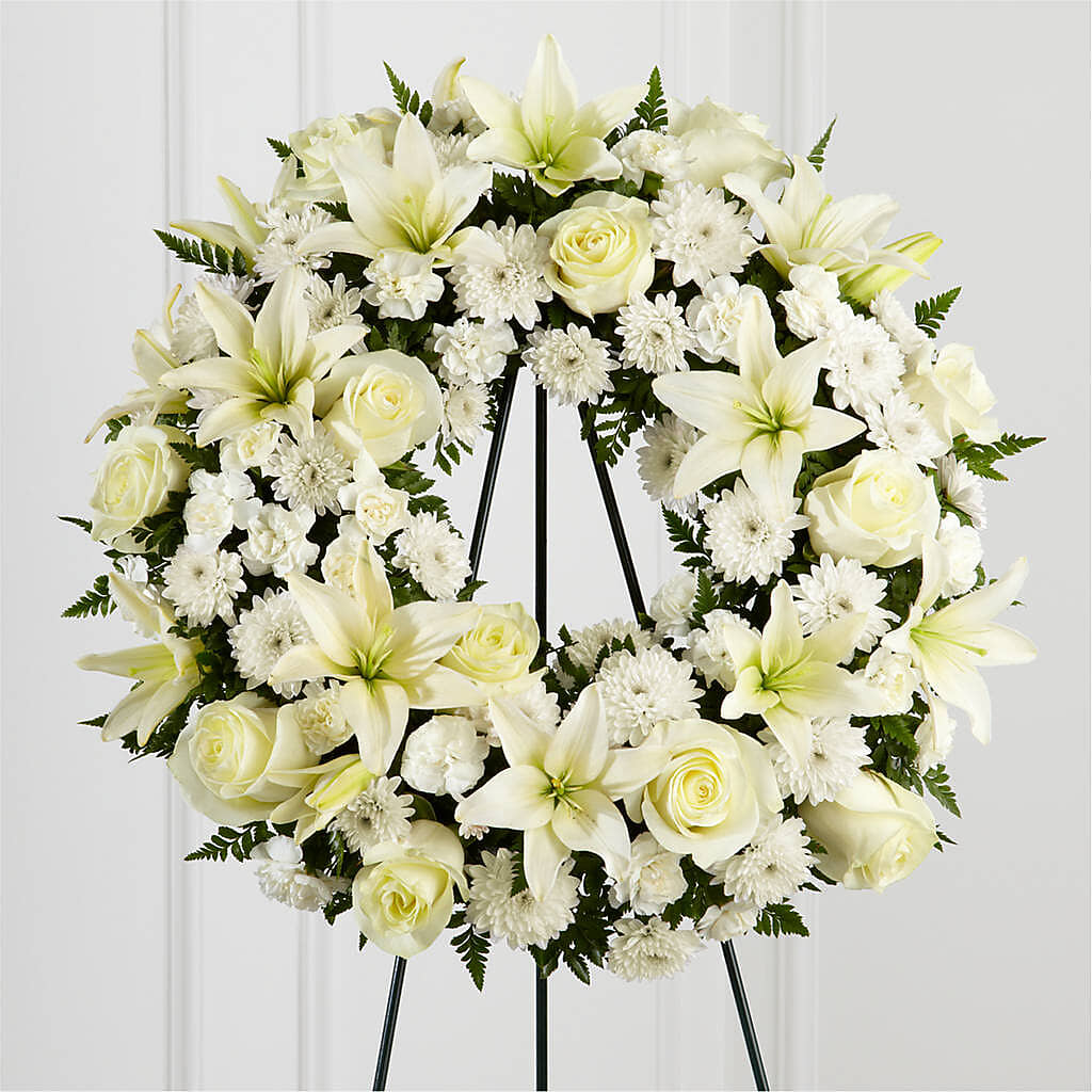 Treasured Tribute Wreath –  Grand Flowers/irish Rose, Novi MI