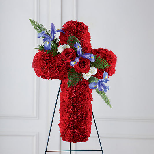 Faithful Hero Floral Cross –  Grand Flowers/irish Rose, Novi MI
