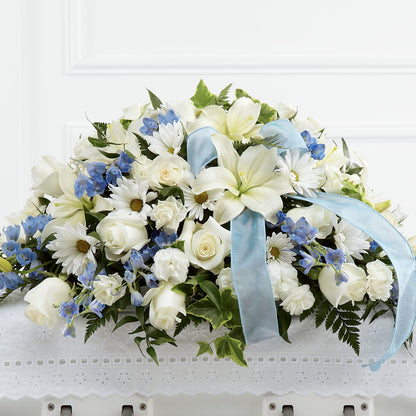 Tender Treasure Casket Spray –  Grand Flowers/irish Rose, Novi MI