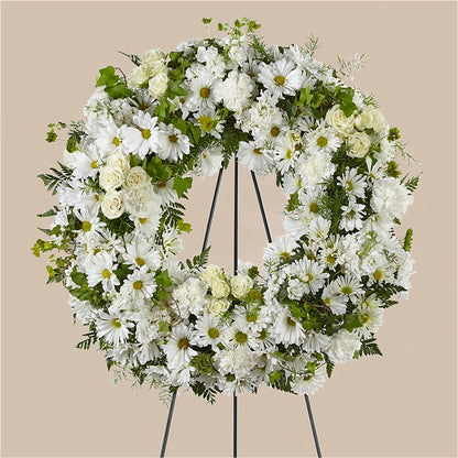 Faithful Wishes Wreath –  Grand Flowers/irish Rose, Novi MI