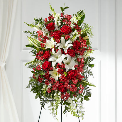 Everlasting Memory Standing Spray –  Grand Flowers/irish Rose, Novi MI