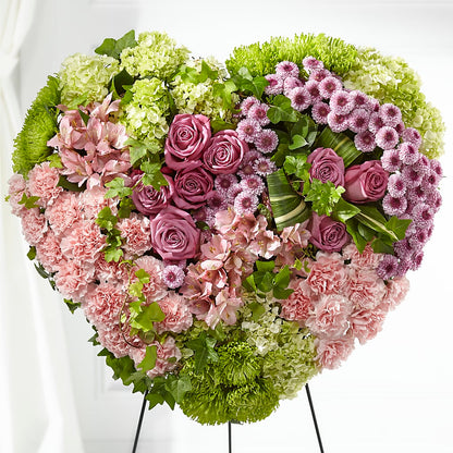 Heartwarming Standing Heart –  Grand Flowers/irish Rose, Novi MI