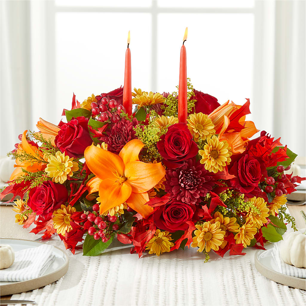 Autumn's Embrace Centerpiece –  Grand Flowers/irish Rose, Novi MI