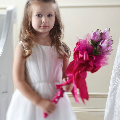 Sparkle Pink Flower Girl Bouquet –  Grand Flowers/irish Rose, Novi MI